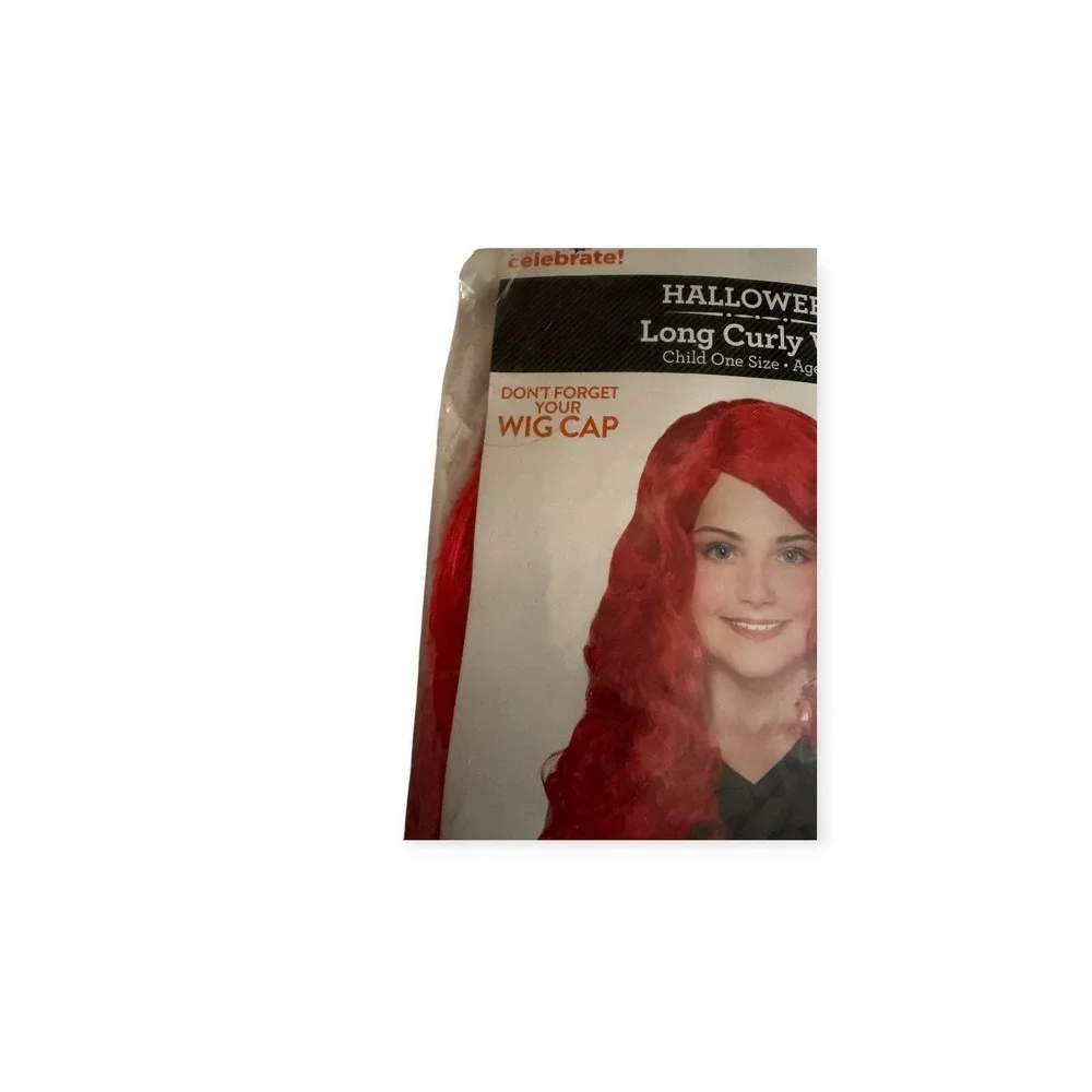 Long Curly Wig Child 8+ One Size Red Halloween Costume Accessory Dress Up